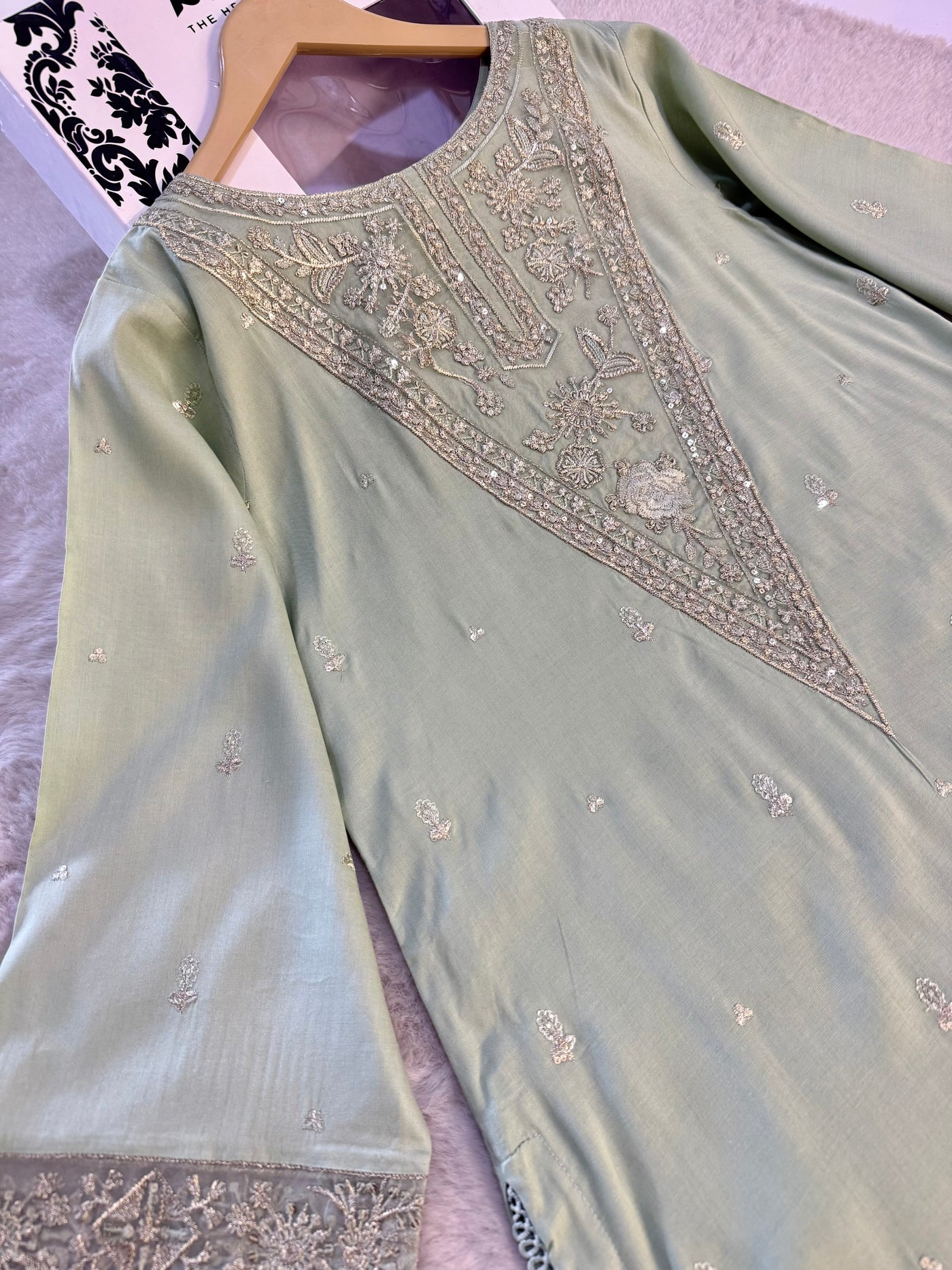 ATR-1167- Readymade Sehrish B Lux Cotton - Memsaab Online