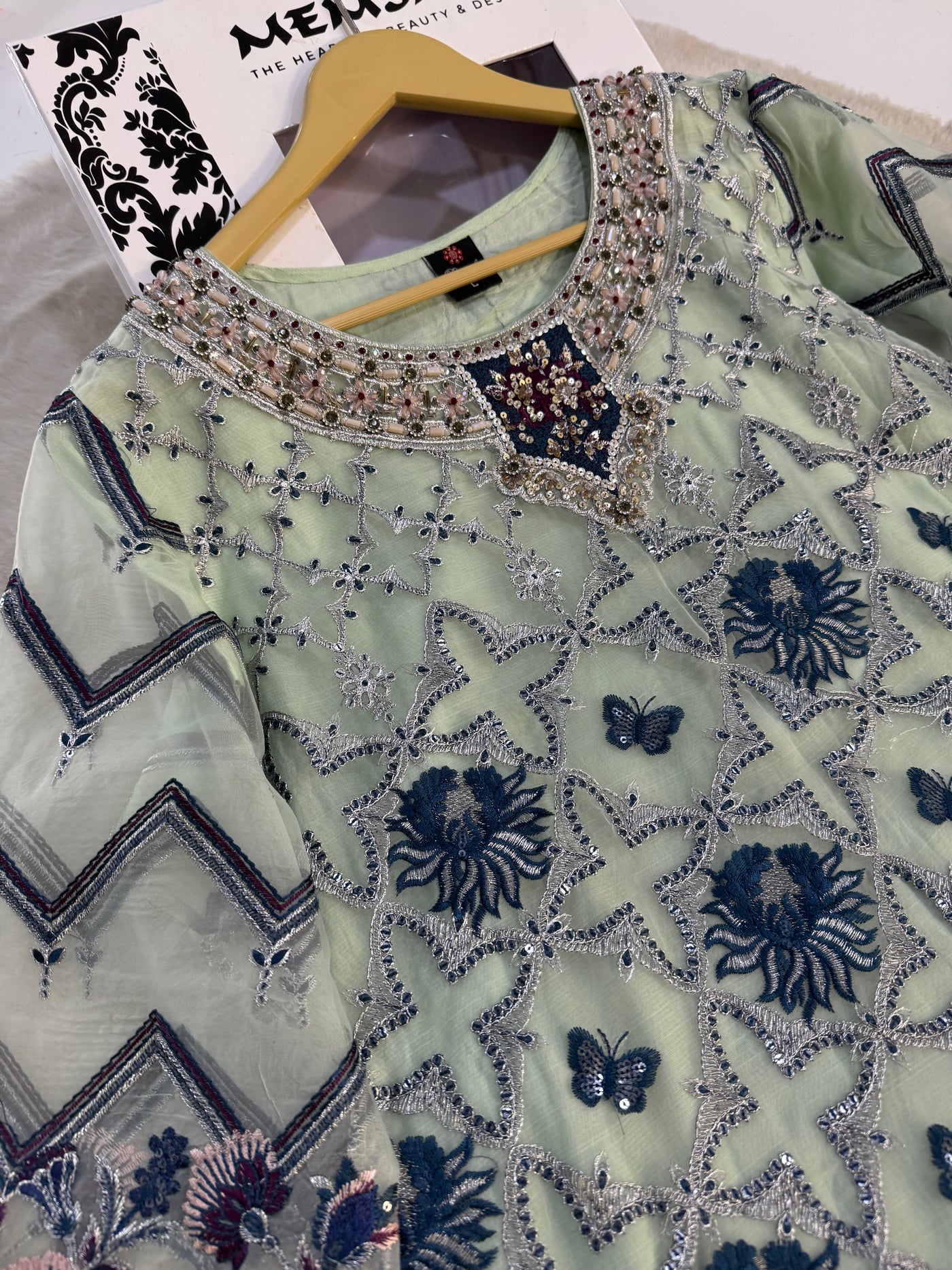 D-9991 - Readymade - Ramsha Chiffon Outfit - Memsaab Online