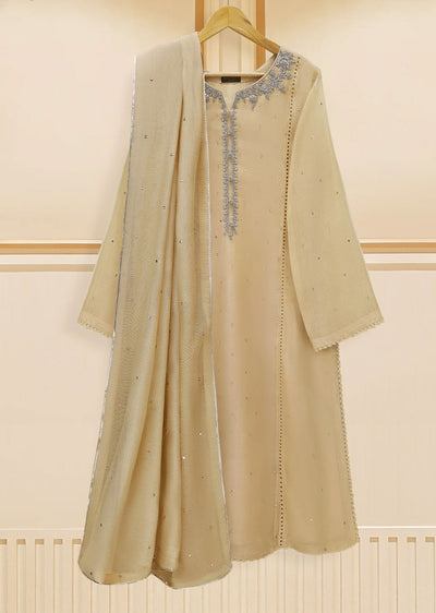 S109292 - Readymade -Pure Cotton Net Embroidered Suit by Agha Noor 2024 - Memsaab Online