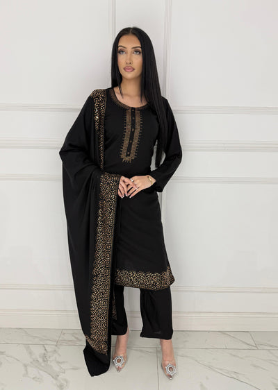 SMR3110 - Readymade Black Winter Suit - Memsaab Online