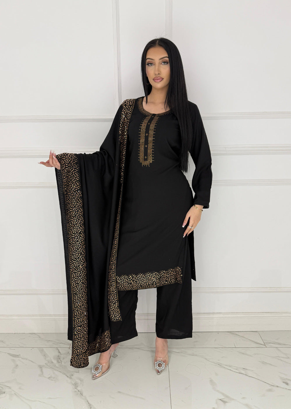 SMR3110 - Readymade Black Winter Suit - Memsaab Online