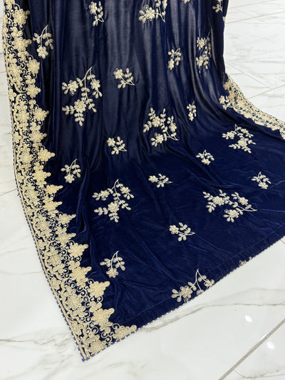 SMV103 Embroidered Velvet Shawl
