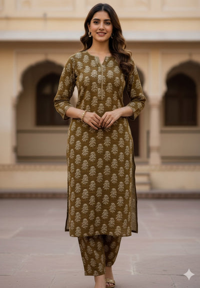 SLMN-17 Readymade Khaddar Co-ord - Memsaab Online