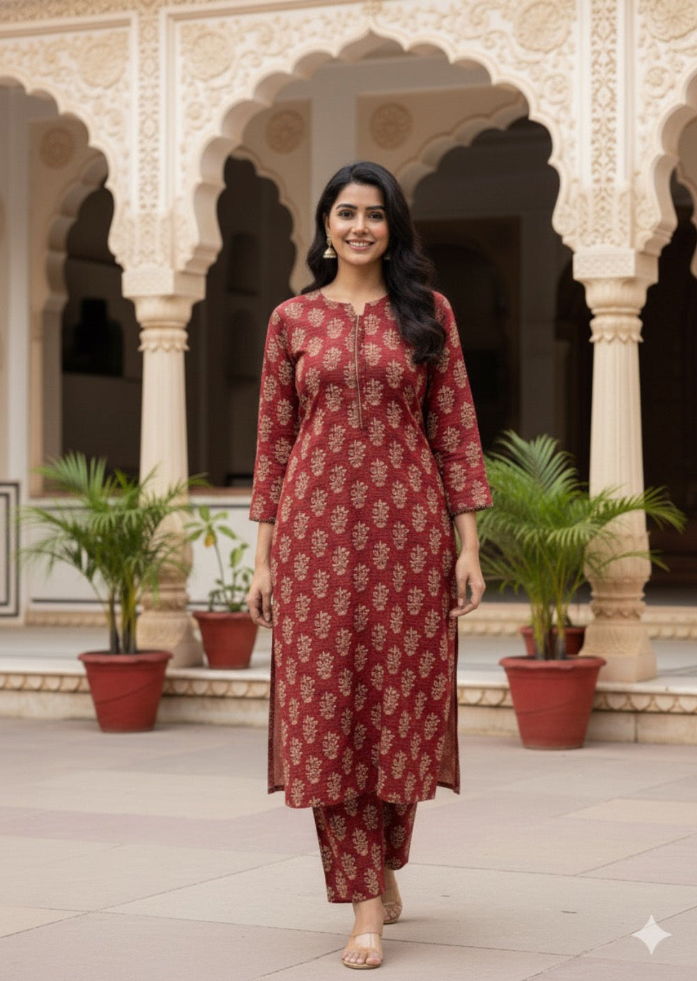 SLMN-12 Readymade Khaddar Co-ord - Memsaab Online