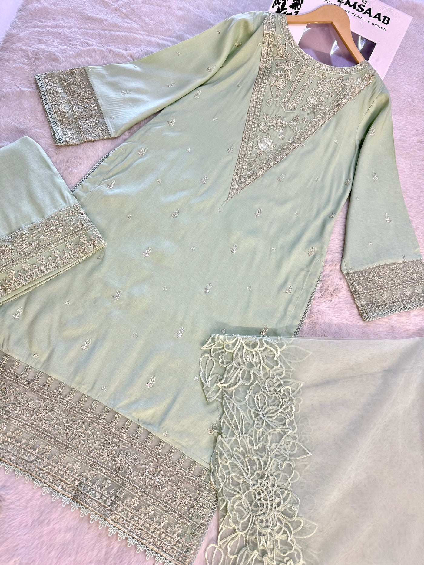 ATR-1167- Readymade Sehrish B Lux Cotton - Memsaab Online