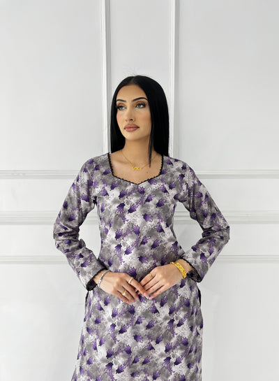 BUT-113 - Grey - S.Prints Printed Lawn Co-ords - Memsaab Online