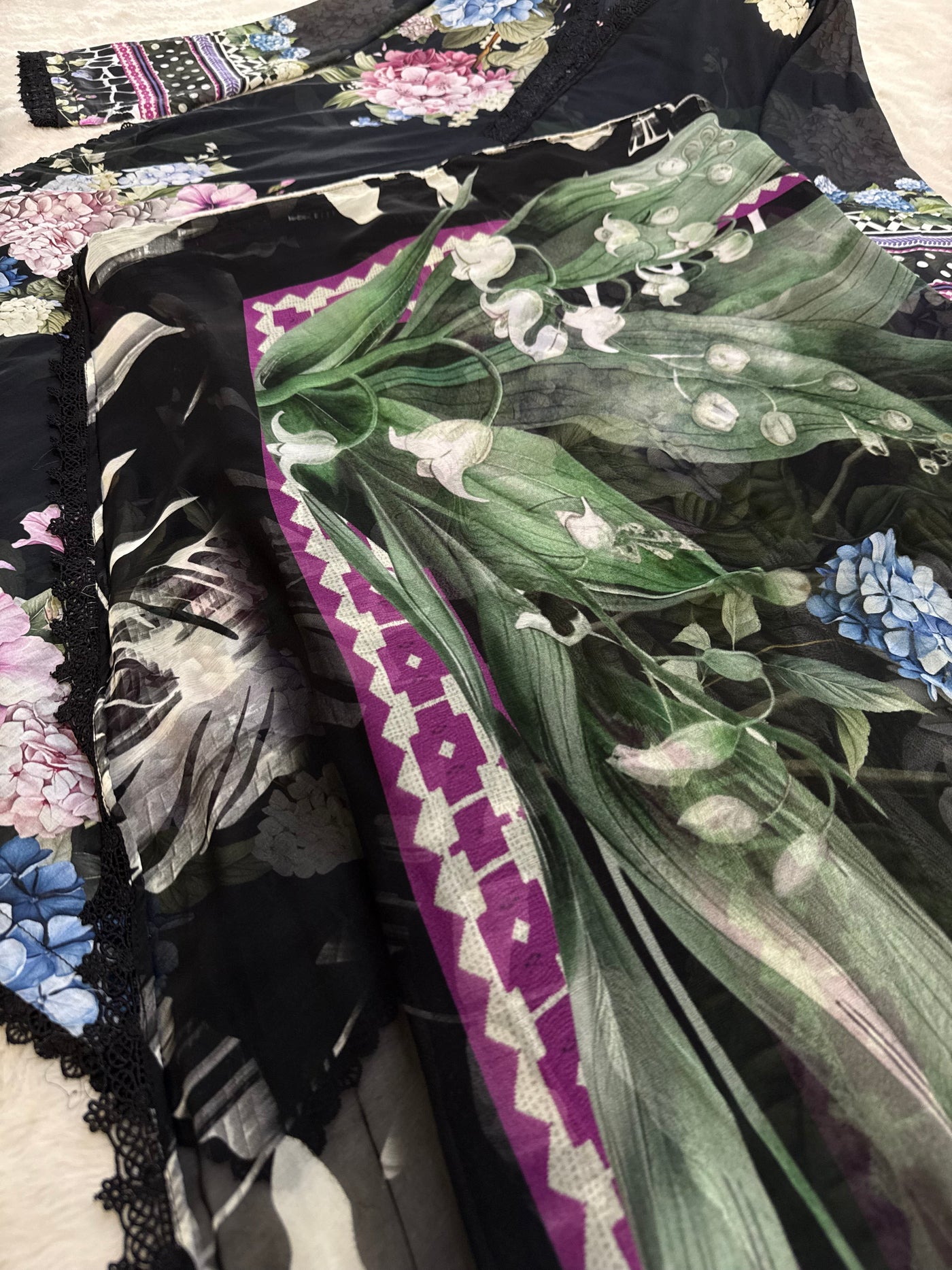 ELFECD-04-A-Midnight Bloom-Readymade-Elaf Prints Collection 2025 - Memsaab Online