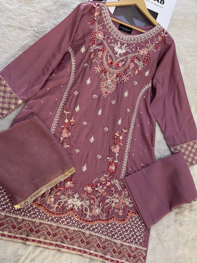 HK171 Sapari - Readymade Linen Suit - Memsaab Online