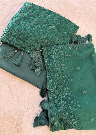 ASF8899 - Unstitched - Heavy Net Sequence Suit - Memsaab Online