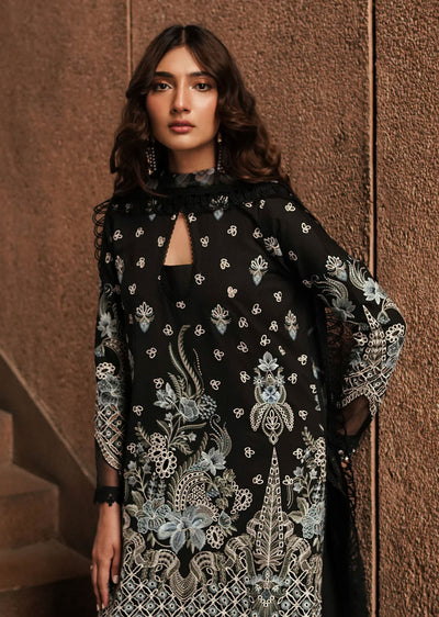 AYL24-09 - Caviar - Unstitched - Festive Chickenkari Lawn Collection 2024 - Memsaab Online