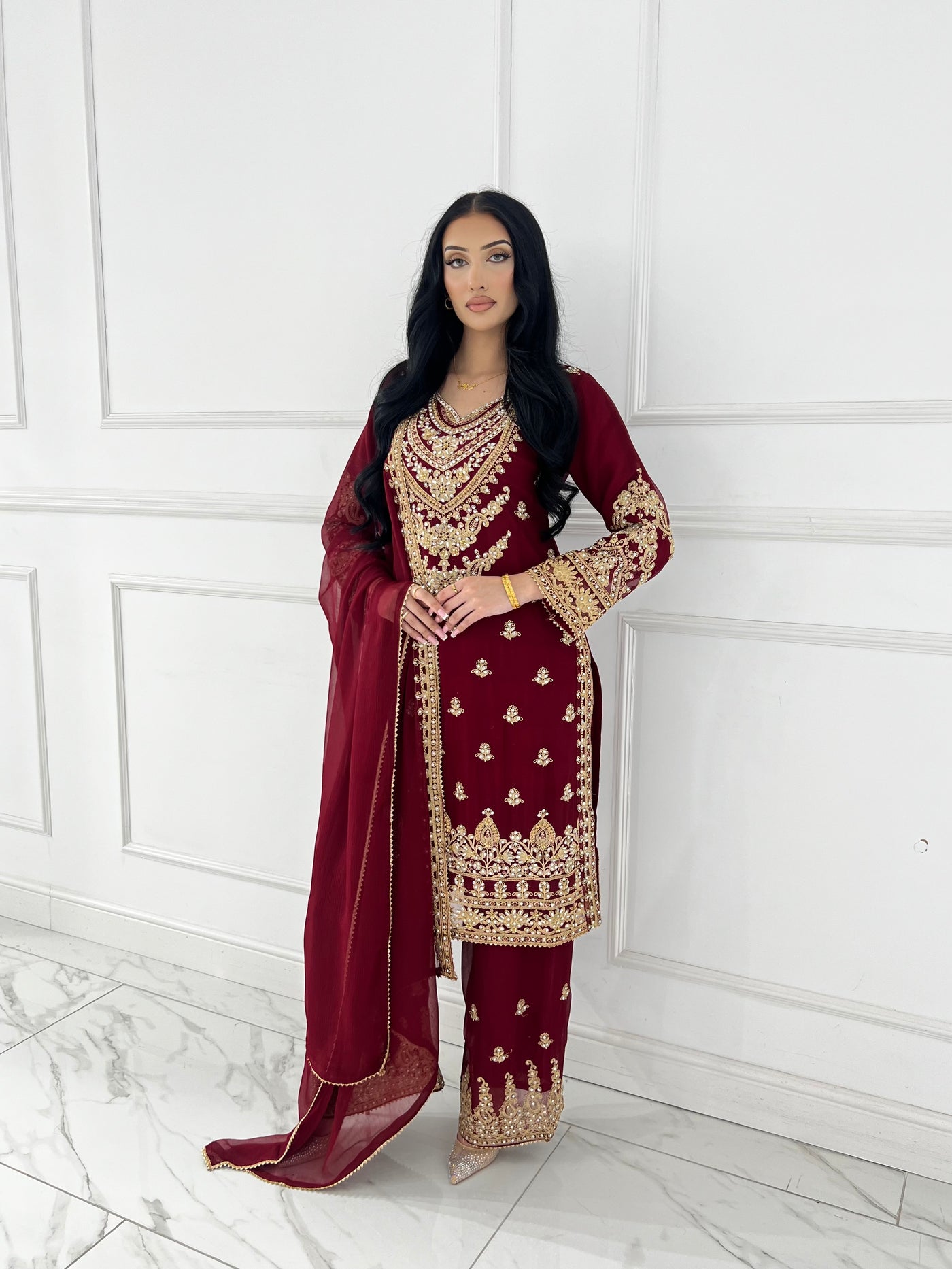 Shaz1901 - Readymade Chiffon Suit - Memsaab Online
