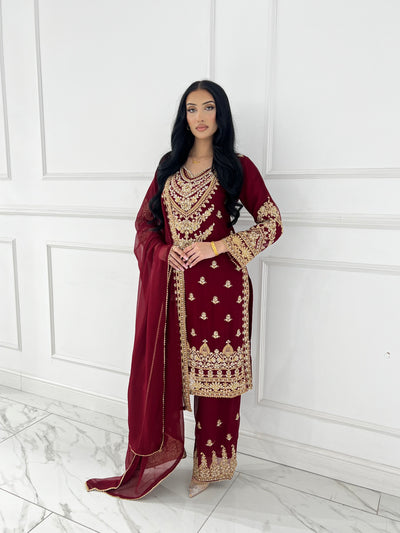 Shaz1901 - Readymade Chiffon Suit - Memsaab Online