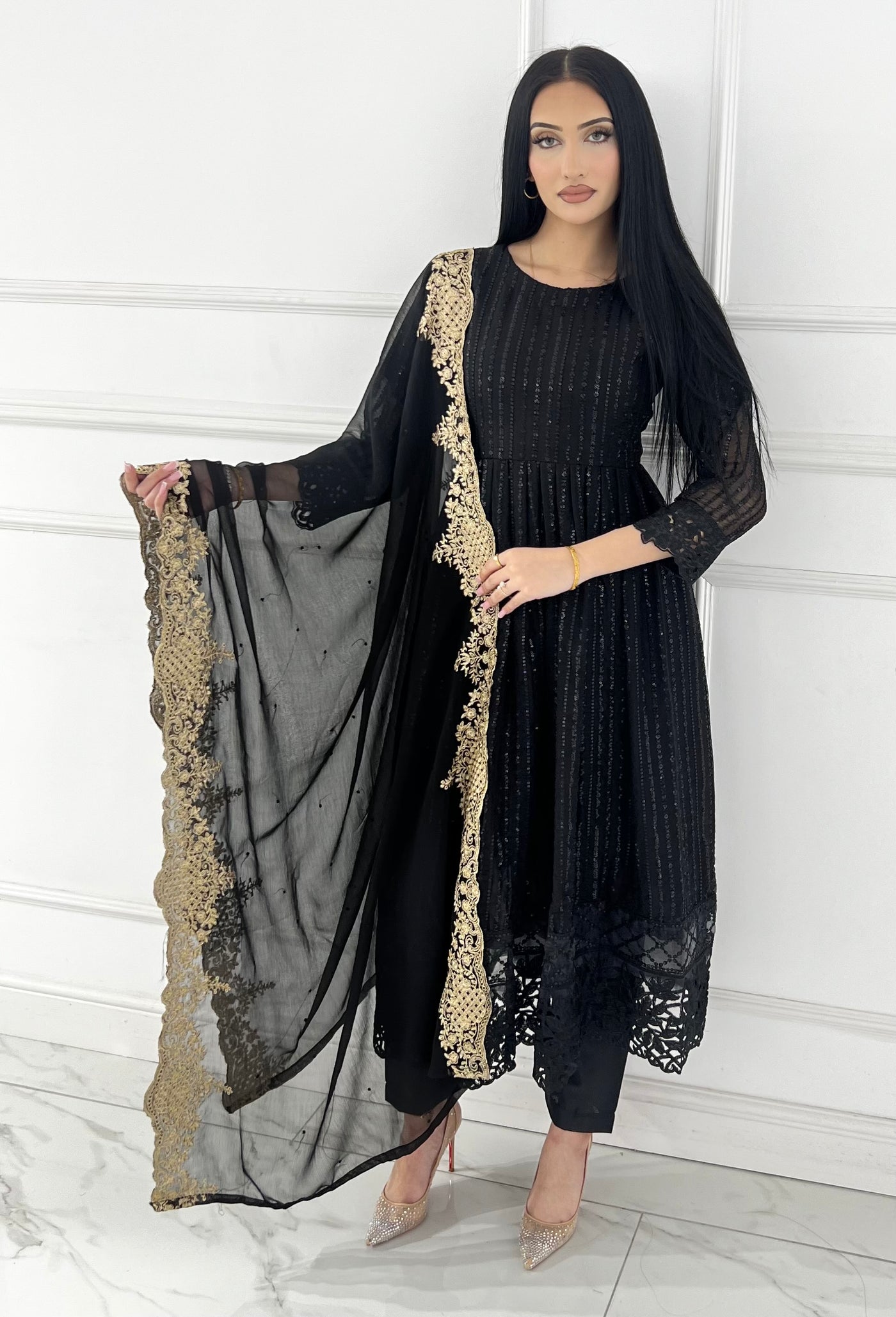 HK-318 - Readymade Chiffon Outfit DEAL OF THE WEEK - Memsaab Online