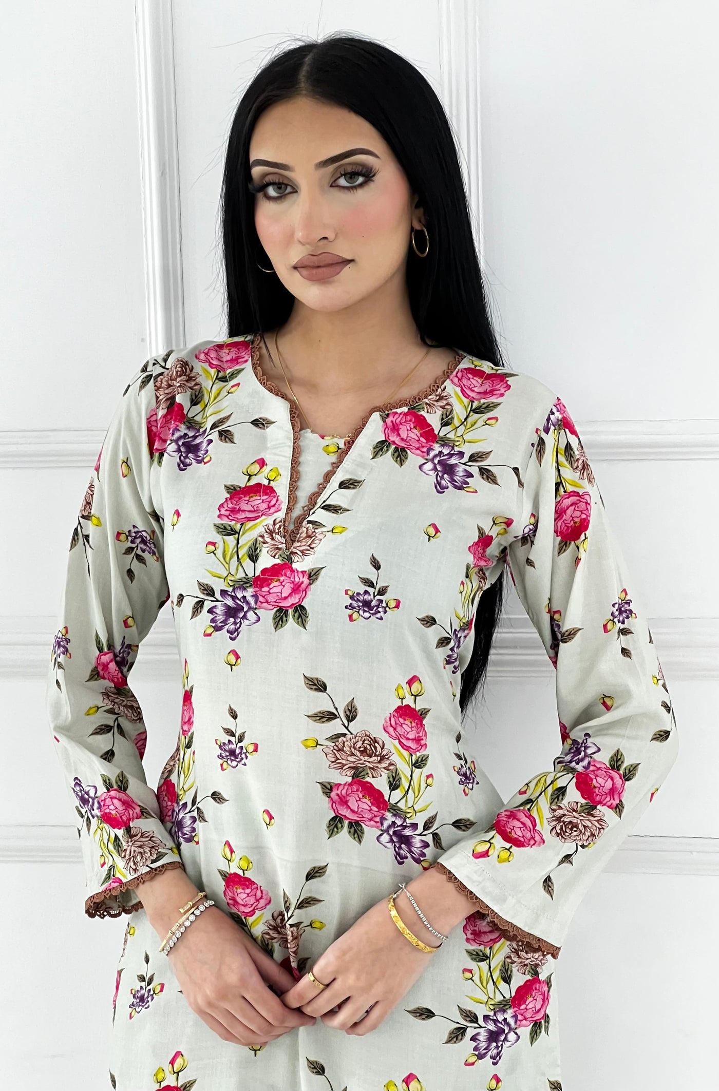BUT-136- Readymade linen Printed suit 2025 - Memsaab Online