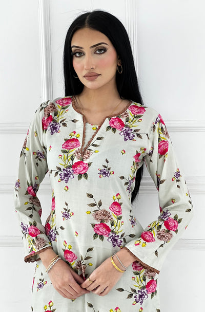 BUT-136- Readymade linen Printed suit 2025 - Memsaab Online
