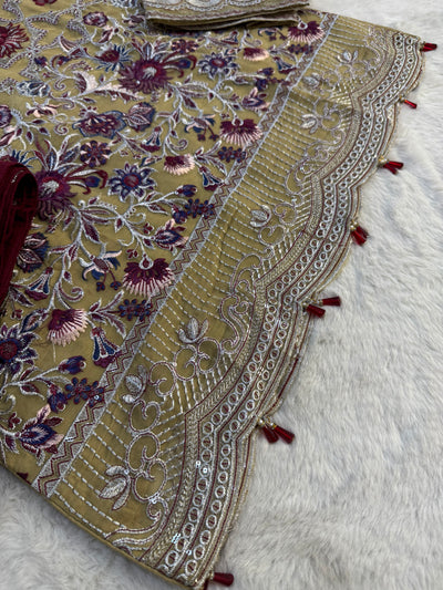 D-9991 - Readymade - Ramsha Chiffon Outfit - Memsaab Online