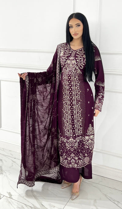 Q-208 - Readymade - Dastak by Ramsha Luxury Chiffon Collection 2025 - Memsaab Online
