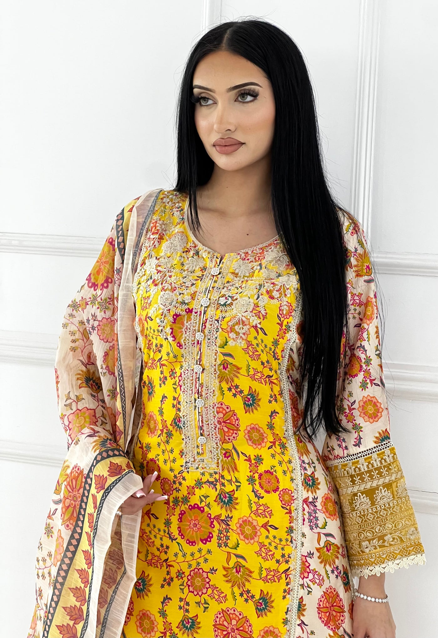 BPH-202 - Readymade Yellow Viscose Suit - Memsaab Online