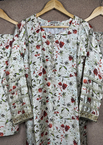 SMRPT-03 - Cream - Winter Silk Suit 2025 - Memsaab Online