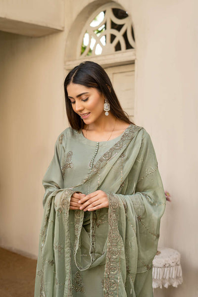 RGZ7105 - Rangz Chantelle Linen Suit Chiffon Scarf - Memsaab Online