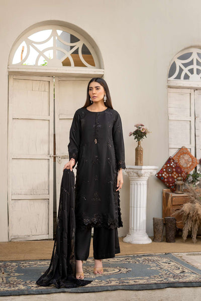 RGZ7105 - Rangz Chantelle Linen Suit Chiffon Scarf - Memsaab Online