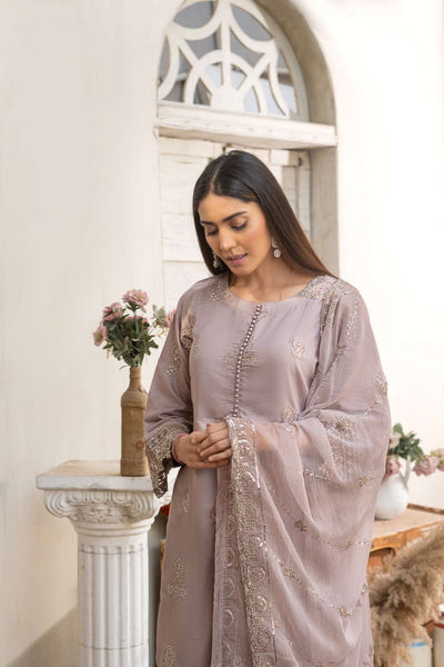 RGZ7105 - Rangz Chantelle Linen Suit Chiffon Scarf - Memsaab Online