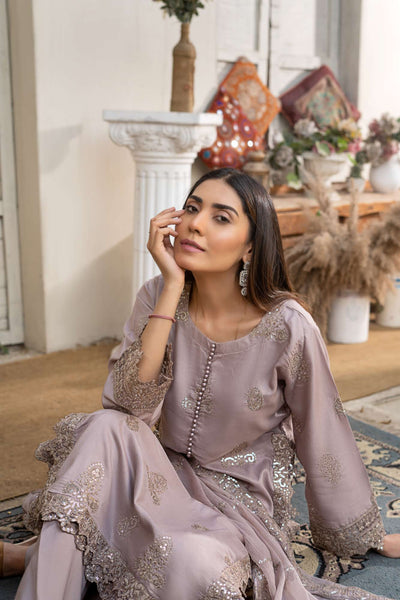 RGZ7105 - Rangz Chantelle Linen Suit Chiffon Scarf - Memsaab Online