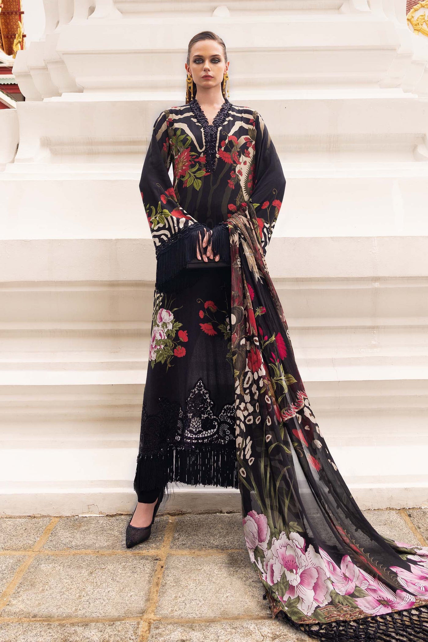 MPT-2810-B Unstitched - Maria B MPRINTS Collection 2025 - Memsaab Online