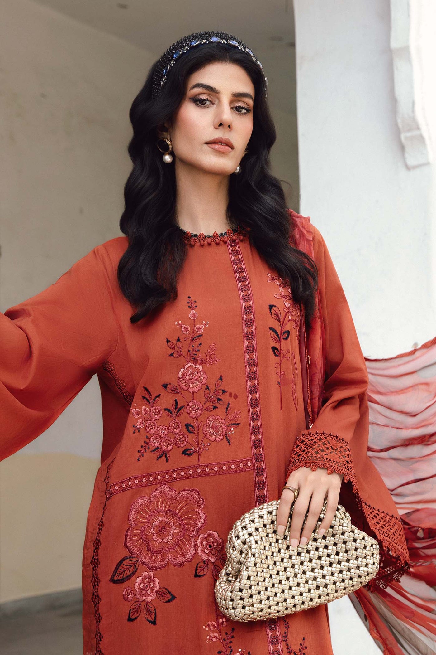 MPTR-2701-B - Unstitched - Maria B MPRINTS Collection 2025 - Memsaab Online