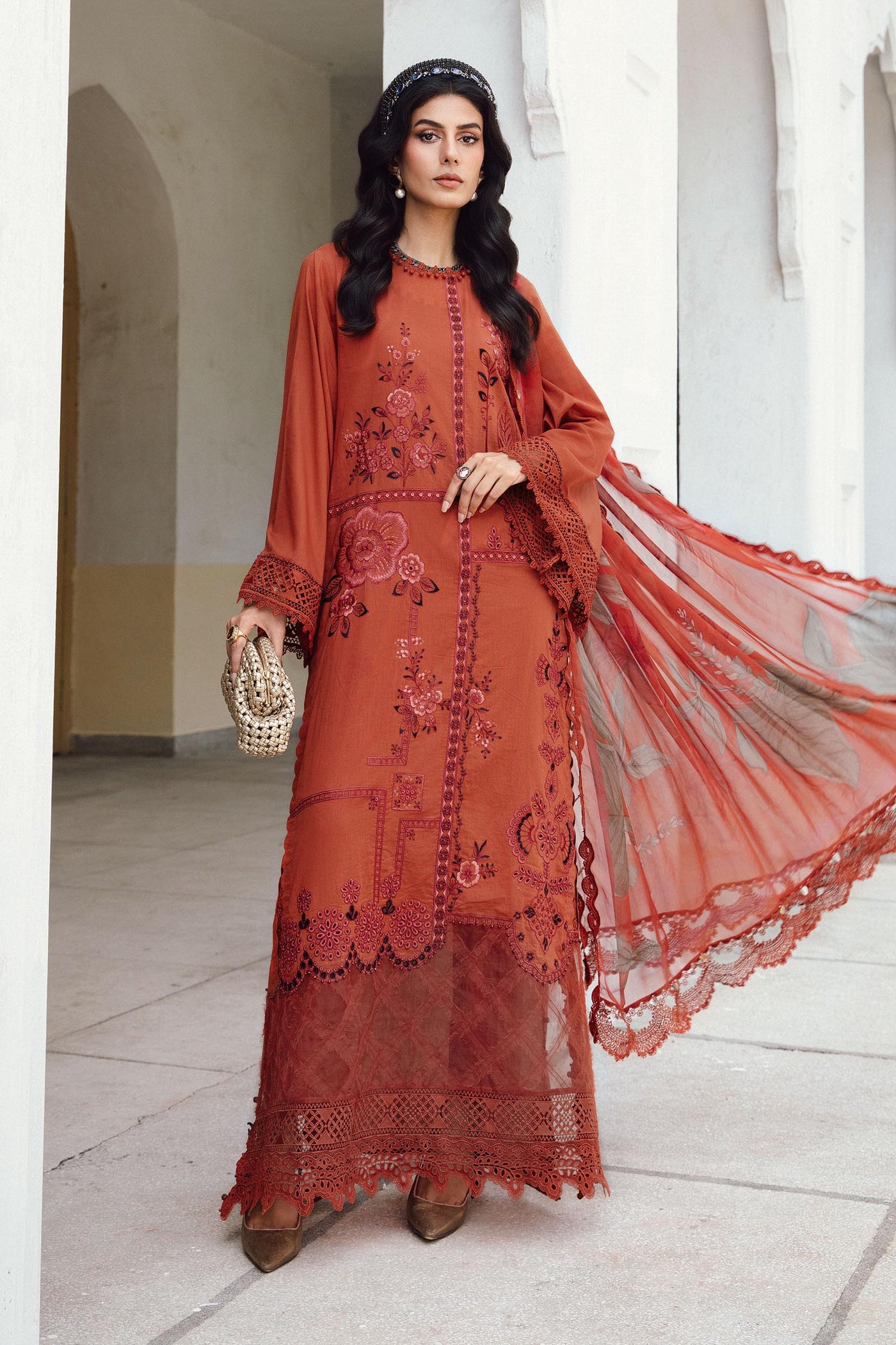 MPTR-2701-B - Unstitched - Maria B MPRINTS Collection 2025 - Memsaab Online