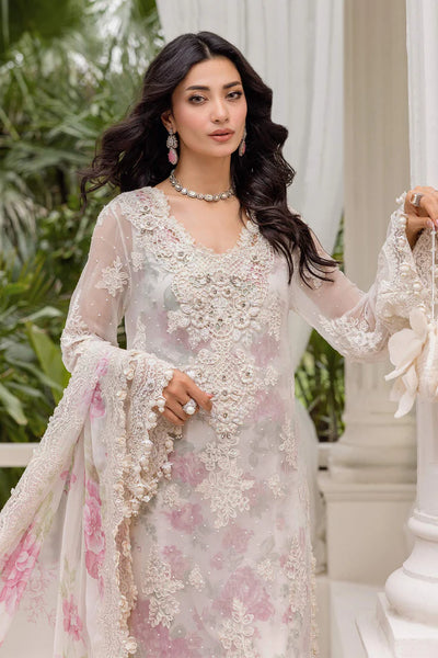MPC-25-101-Unstitched Embroidered Chiffon Suit Maria B 2025 - Memsaab Online