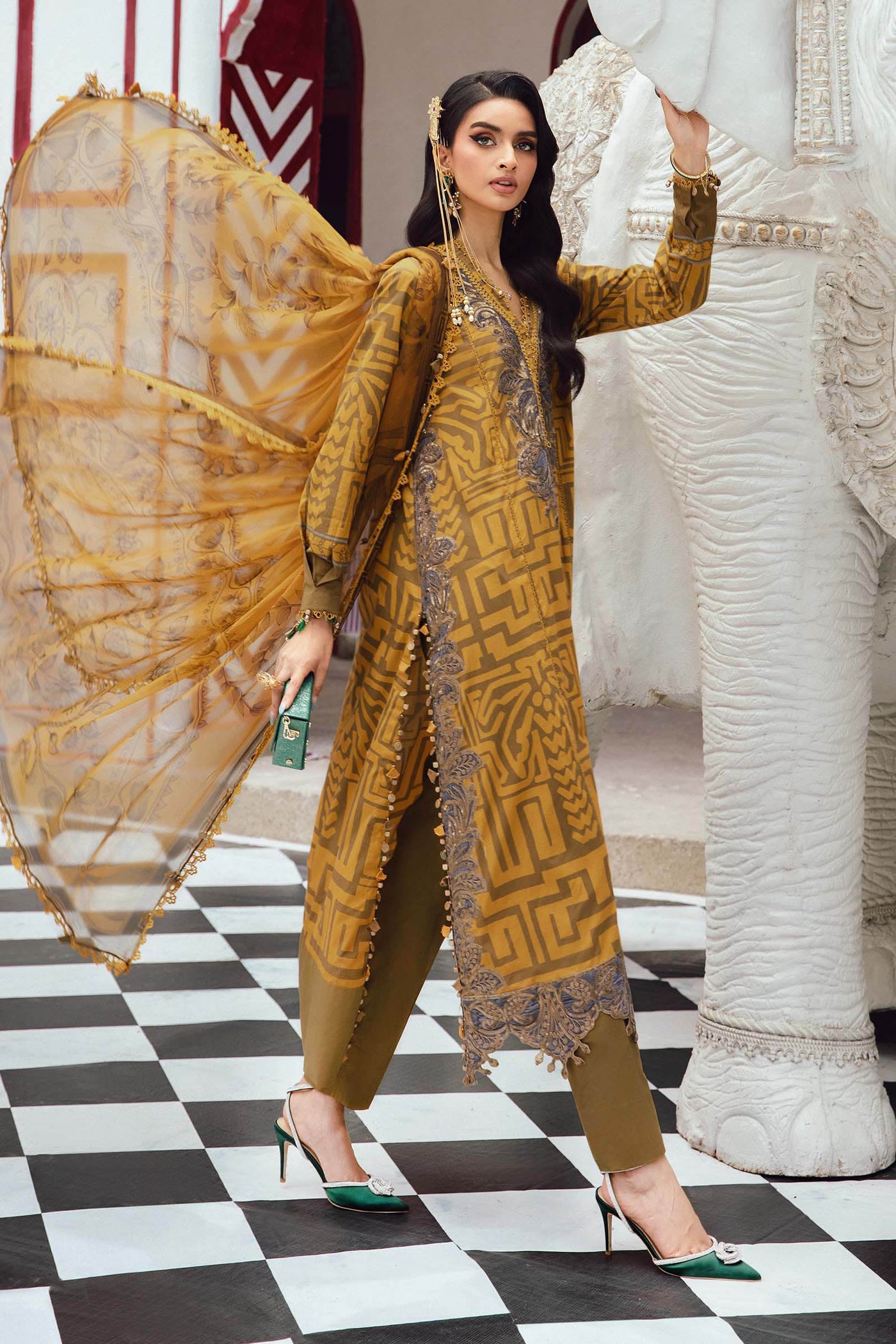 MPTR-2703-A- Unstitched - Maria B MPRINTS Collection 2025 - Memsaab Online