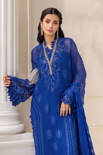 MPC-25-103-Unstitched Embroidered Chiffon Suit Maria B 2025 - Memsaab Online