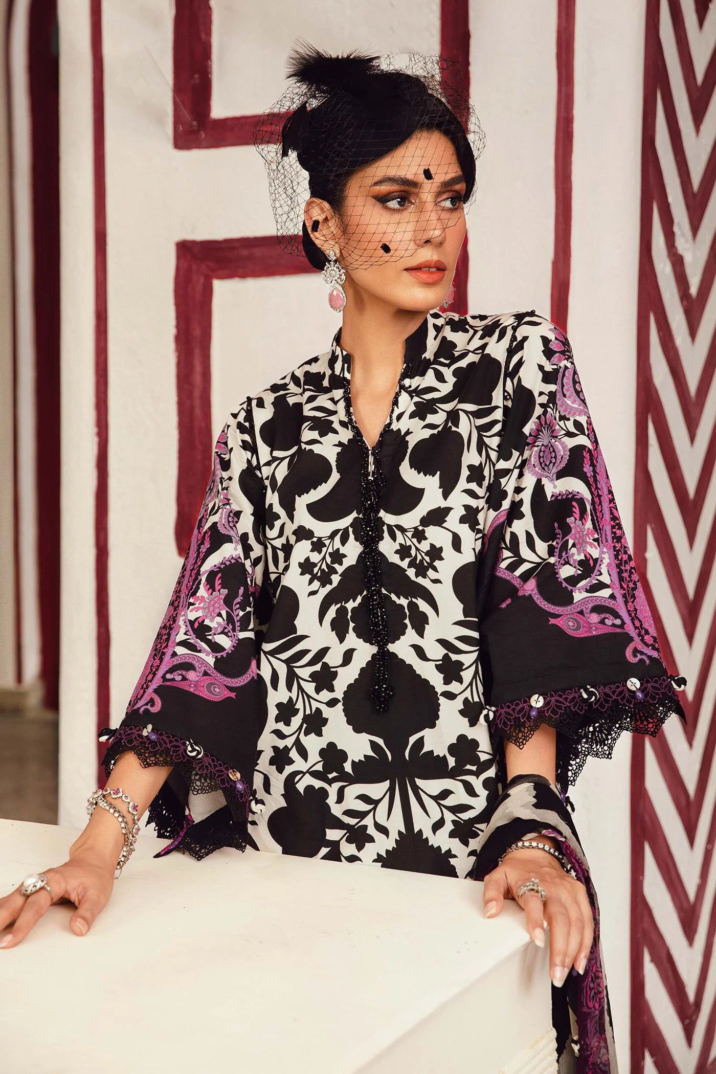 MPTR-2704-B Unstitched - Maria B MPRINTS Collection 2025 - Memsaab Online