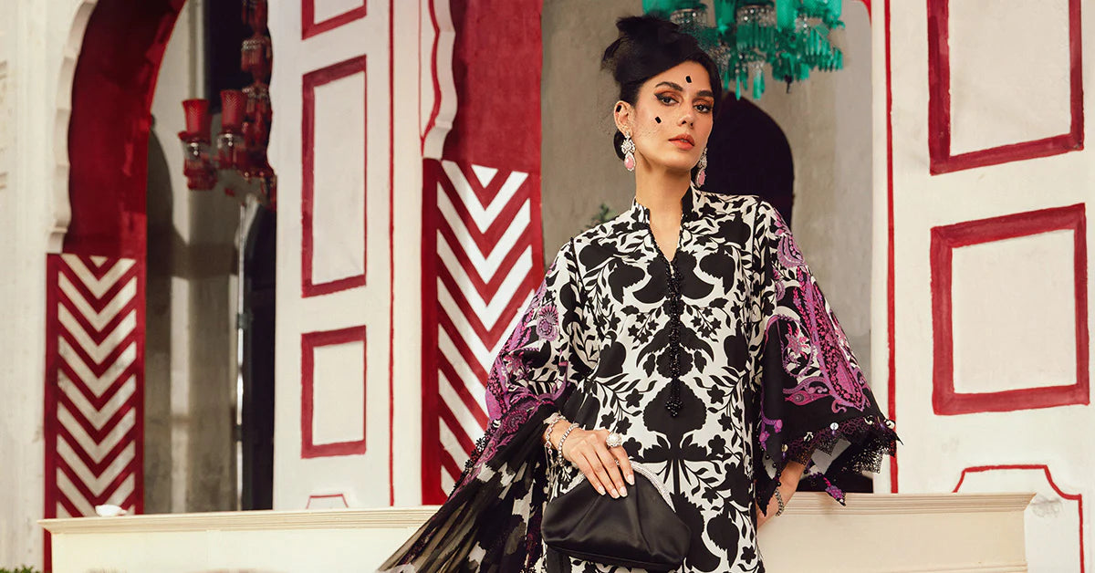 MPTR-2704-B Unstitched - Maria B MPRINTS Collection 2025 - Memsaab Online