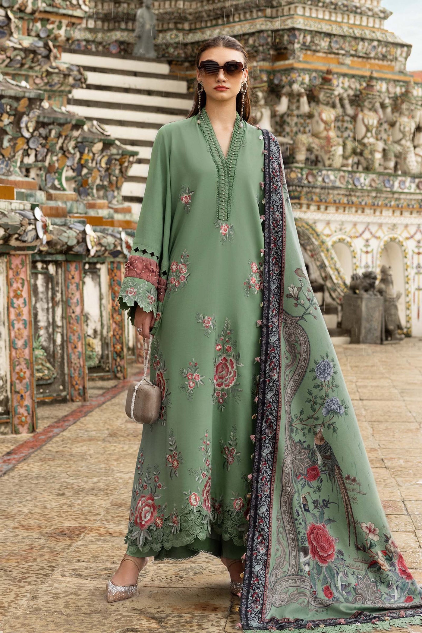 MPT-2808-A Unstitched - Maria B MPRINTS Collection 2025 - Memsaab Online