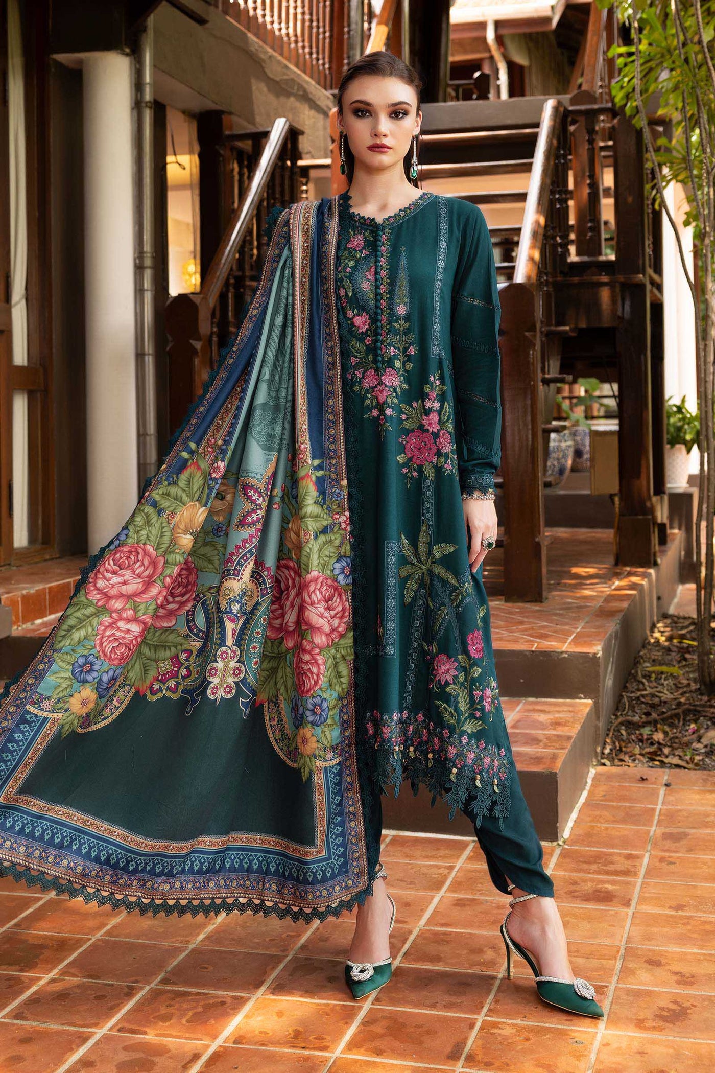 MPT-2807-B Unstitched - Maria B MPRINTS Collection 2025 - Memsaab Online