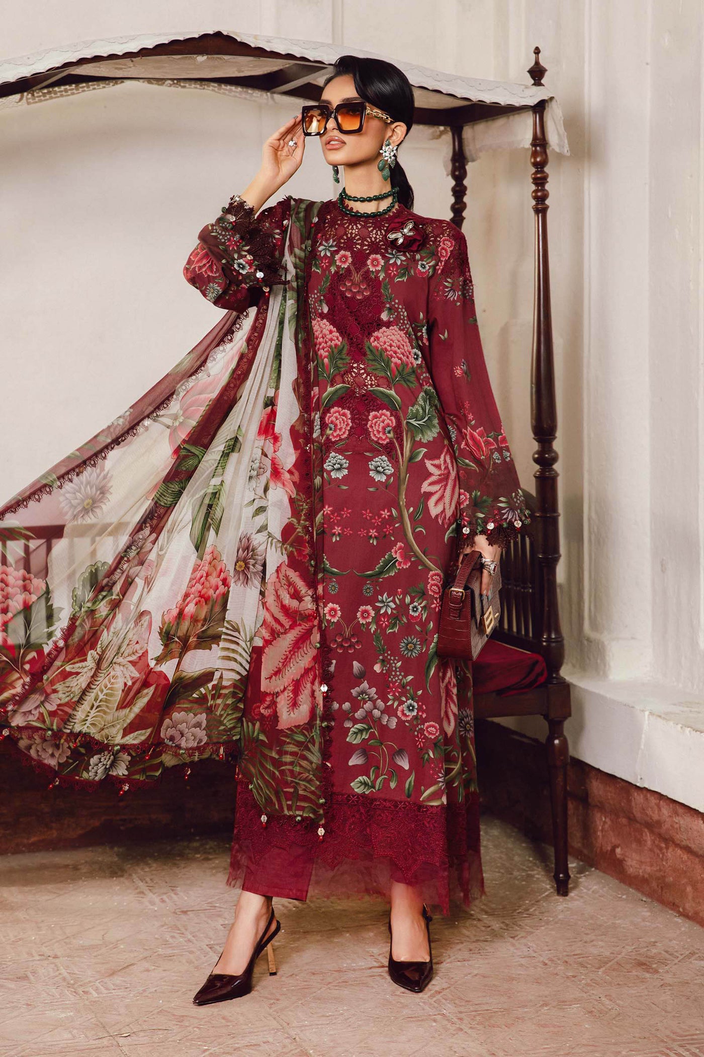 MPTR-2709-A Unstitched - Maria B MPRINTS Collection 2025 - Memsaab Online
