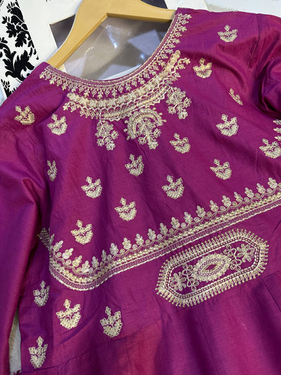 HSS-15 Mahrani Readymade Purple Dress - Memsaab Online