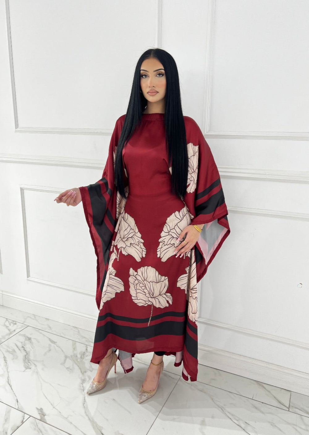 RBY-124-Readymade - Silk Kaftan 2025 - Memsaab Online