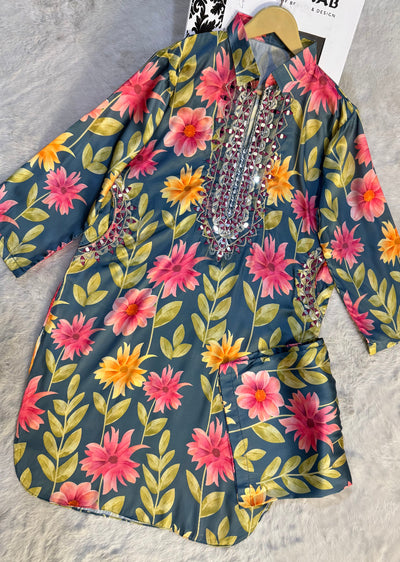 SMR3204- Readymade Silk 2 Piece Suit - Memsaab Online