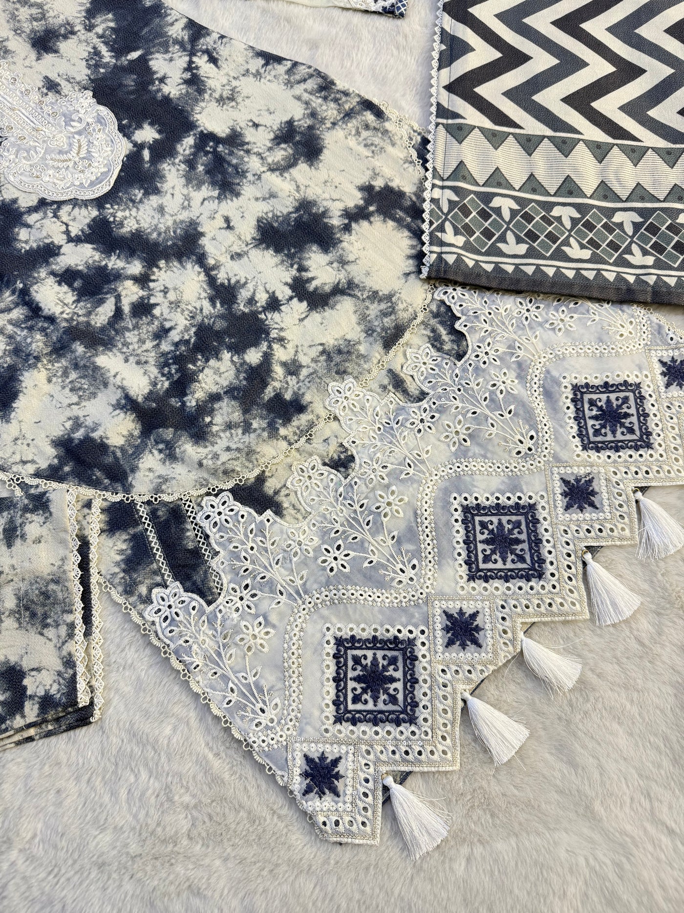 MDNA-26 - Readymade Embroidered Dhanak Outfit - Memsaab Online