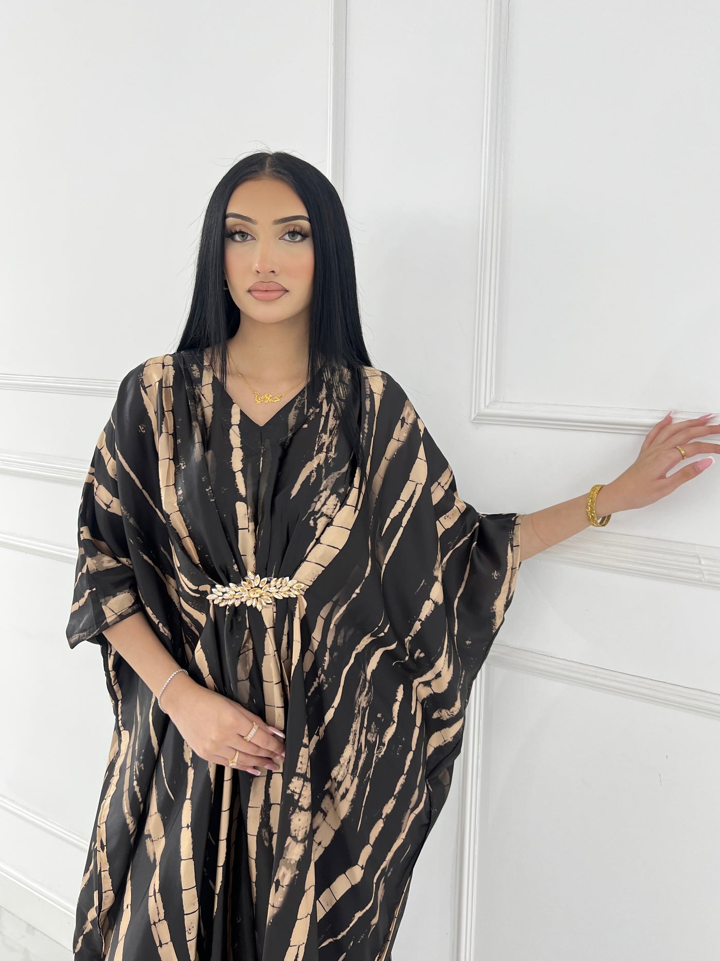 RBY-125-Readymade - Silk Kaftan 2025 - Memsaab Online