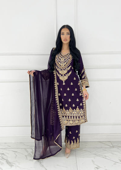 Shaz1901 - Readymade Chiffon Suit - Memsaab Online