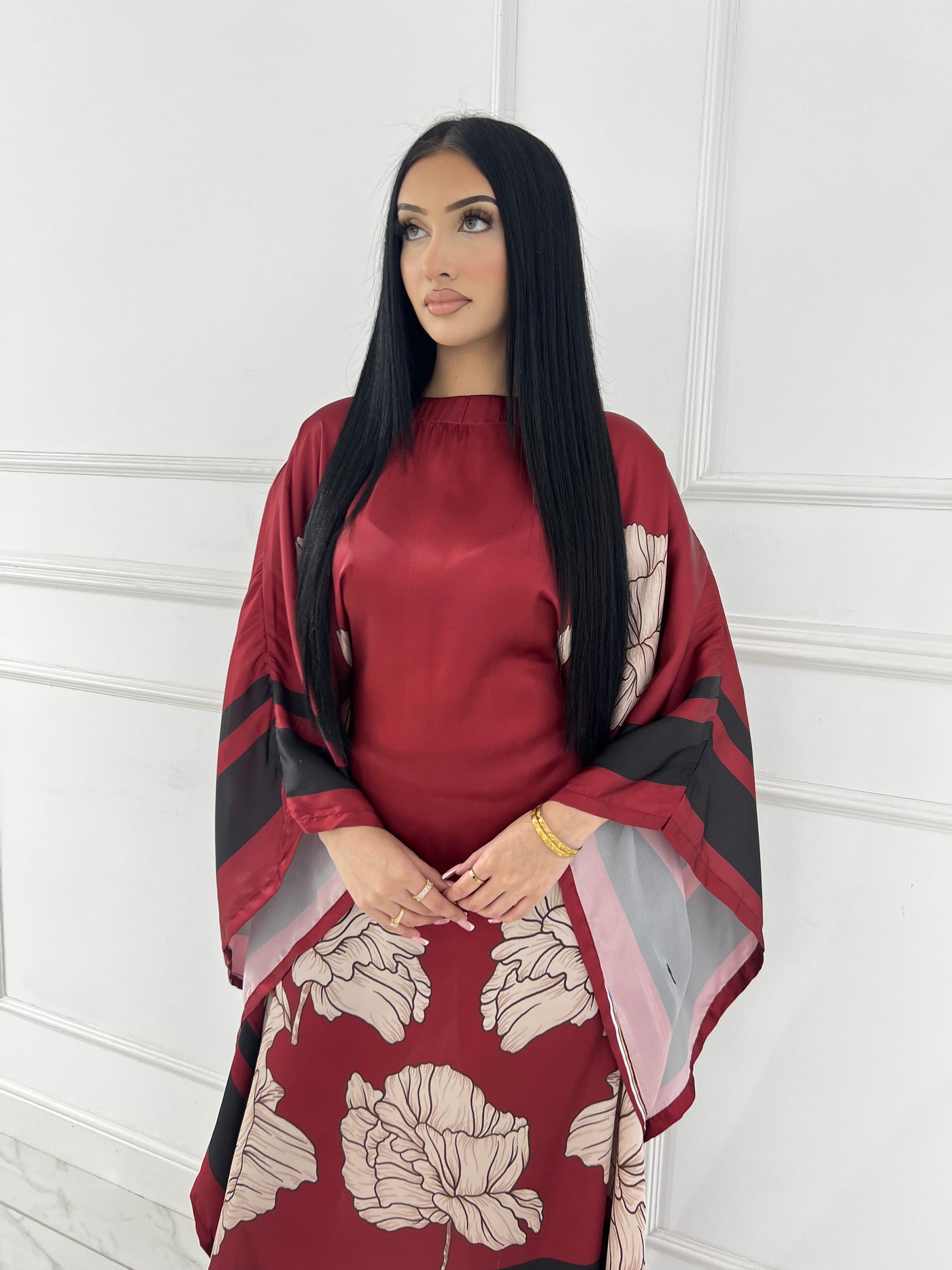 RBY-124-Readymade - Silk Kaftan 2025 - Memsaab Online