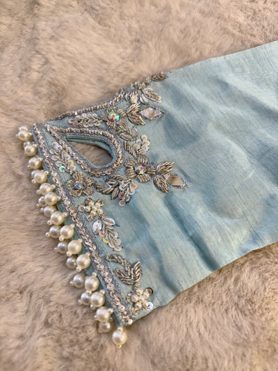 ASB-11 - Frozi Readymade Raw Silk - Memsaab Online