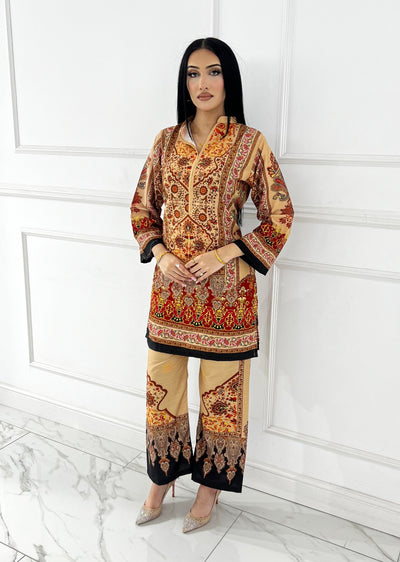 RBY-127-Readymade - Khaddar Silk Suit 2025 - Memsaab Online