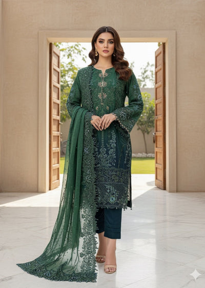 AL-4353 Readymade Chiffon Allys Formal suit 2025 - Memsaab Online