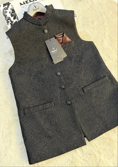 GS-5076 Readymade Elegant Embroidered Waistcoat 2025 - Memsaab Online