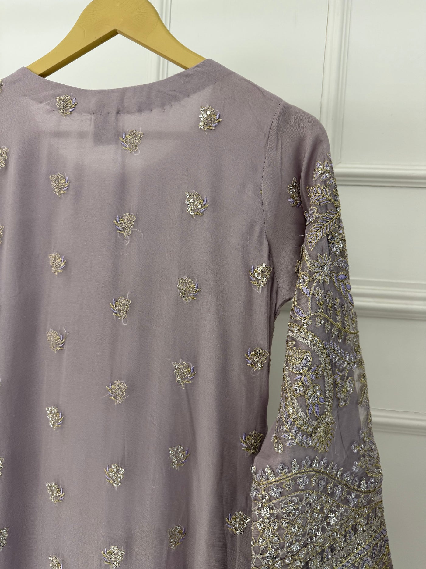 PS-0325 - L Purple - Readymade Chiffon Suit 2025 - Memsaab Online